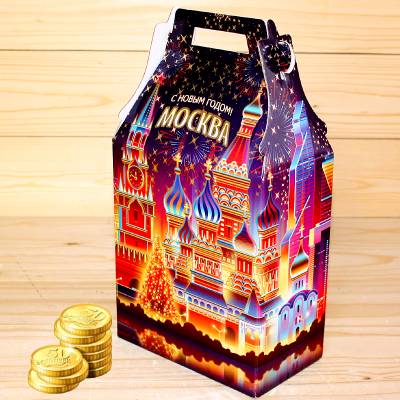 Экономный сладкий новогодний подарок весом 1000 грамм в Видное